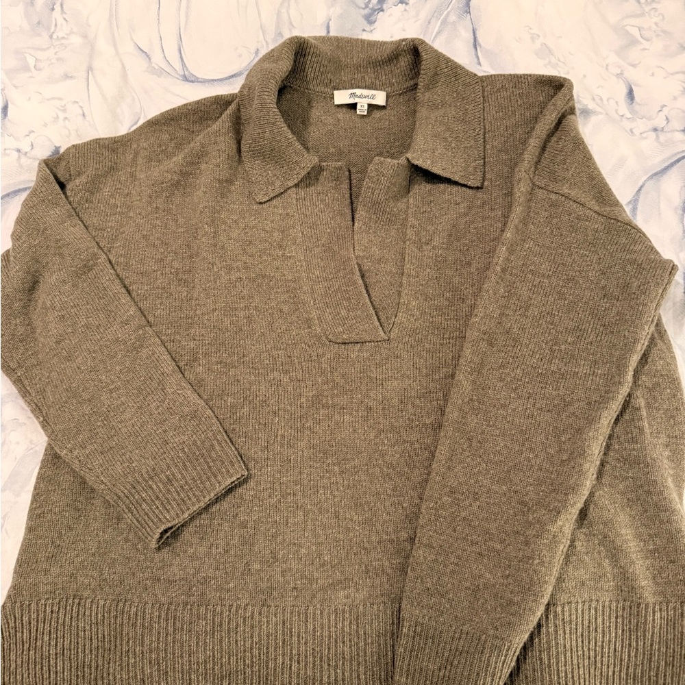 Madewell Olive Cowl Neck Sweater